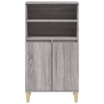 Credenza Grigio Sonoma 60x36x110 cm in Legno Multistrato