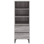 Credenza Grigio Sonoma 40x36x110 cm in Legno Multistrato