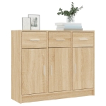 Credenza Rovere Sonoma 91x28x75 cm in Legno Multistrato