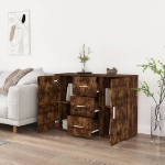 Credenza Rovere Fumo 91x29,5x65 cm in Legno Multistrato