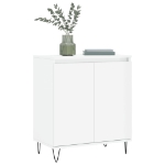 Credenza Bianco Lucido 60x35x70 cm in Legno Multistrato