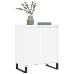 Credenza Bianco Lucido 60x35x70 cm in Legno Multistrato