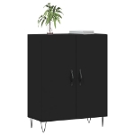 Credenza Nera 69,5x34x90 cm in Legno Multistrato