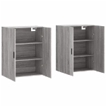 Mobili a Parete 2 pz Grigio Sonoma 69,5x34x90 cm