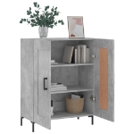 Credenza Grigio Cemento 69,5x34x90 cm in Legno Multistrato