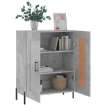 Credenza Grigio Cemento 69,5x34x90 cm in Legno Multistrato