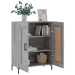 Credenza Grigio Sonoma 69,5x34x90 cm in Legno Multistrato