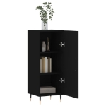 Credenza Nero 34,5x34x90 cm in Legno Multistrato