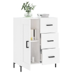 Credenza 69,5x34x90 cm in Legno Multistrato Bianco Lucido