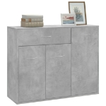 Credenza Grigio Cemento 88x30x70 cm in Legno Multistrato