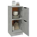 Credenze 2 pz Grigio Cemento 30x30x70 cm in Legno Multistrato