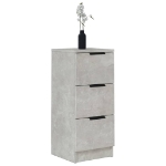 Credenze 2 pz Grigio Cemento 30x30x70 cm in Legno Multistrato