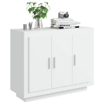 Credenza Bianca 92x35x75 cm in Legno Multistrato