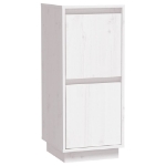 Credenze 2 pz Bianco 31,5x34x75 cm in Legno Massello di Pino