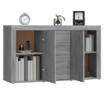 Credenza Grigio Sonoma 120x36x69 cm in Legno Multistrato