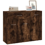 Credenza Rovere Fumo 88x30x70 cm in Legno Ingegnerizzato