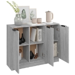 Credenza Grigio Sonoma 90,5x30x70 cm in Legno Multistrato