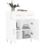 Credenza 69,5x34x90 cm in Legno Multistrato Bianco Lucido