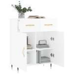 Credenza 69,5x34x90 cm in Legno Multistrato Bianco Lucido