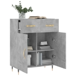 Credenza Grigio Cemento 69,5x34x90 cm in Legno Multistrato