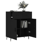 Credenza Nera 69,5x34x90 cm in Legno Multistrato