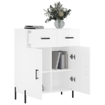 Credenza 69,5x34x90 cm in Legno Multistrato Bianco Lucido