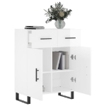 Credenza 69,5x34x90 cm in Legno Multistrato Bianco Lucido