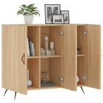 Credenza Rovere Sonoma 90x34x80 cm in Legno Multistrato