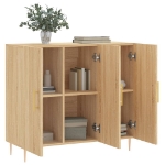 Credenza Rovere Sonoma 90x34x80 cm in Legno Multistrato