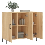 Credenza Rovere Sonoma 90x34x80 cm in Legno Multistrato