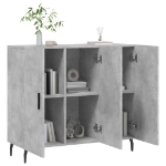 Credenza Grigio Cemento 90x34x80 cm in Legno Multistrato