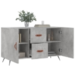 Credenza Grigio Cemento 100x36x60 cm in Legno Multistrato