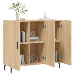 Credenza Rovere Sonoma 90x34x80 cm in Legno Multistrato