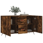 Credenza Rovere Fumo 100x36x60 cm in Legno Multistrato