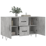 Credenza Grigio Cemento 100x36x60 cm in Legno Multistrato