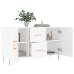 Credenza Bianca 100x36x60 cm in Legno Multistrato