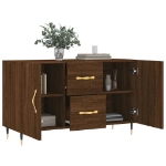 Credenza Rovere Marrone 100x36x60 cm in Legno Multistrato