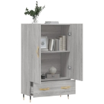 Credenza Grigio Sonoma 69,5x31x115 cm in Legno Multistrato