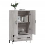 Credenza Grigio Sonoma 69,5x31x115 cm in Legno Multistrato