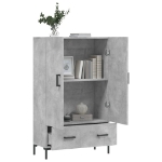 Credenza Grigio Cemento 69,5x31x115 cm in Legno Multistrato