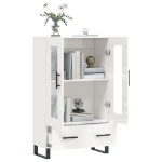 Credenza Bianco Lucido 69,5x31x115 cm in Legno Multistrato