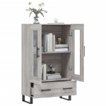 Credenza Grigio Sonoma 69,5x31x115 cm in Legno Multistrato