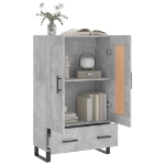 Credenza Grigio Cemento 69,5x31x115 cm in Legno Multistrato