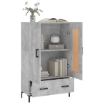 Credenza Grigio Cemento 69,5x31x115 cm in Legno Multistrato