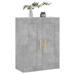 Mobile a Parete Grigio Cemento 69,5x34x90 cm Legno Multistrato