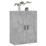 Mobile a Parete Grigio Cemento 69,5x34x90 cm Legno Multistrato