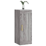 Mobile a Parete Grigio Sonoma 34,5x34x90 cm Legno Multistrato