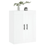 Mobile a Parete Bianco Lucido 69,5x34x90 cm Legno Multistrato