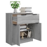 Credenza Grigio Sonoma 60x30x70 cm in Legno Multistrato