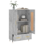 Credenza Grigio Cemento 69,5x31x115 cm in Legno Multistrato